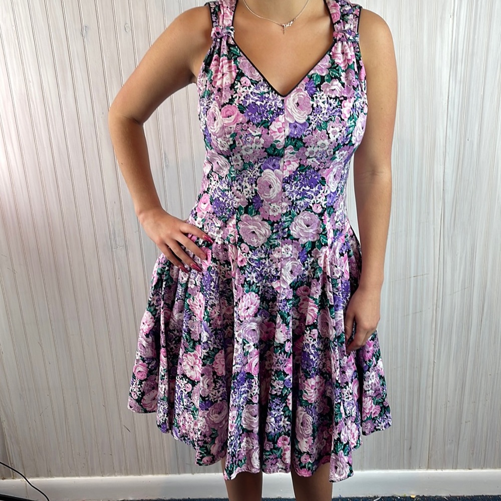 VINTAGE FLORAL LANZ Y2K DRESS